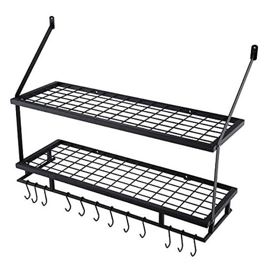 GetUSCart KES 30Inch Kitchen Pot Rack Mounted Hanging Rack for