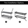Picture of KES 30-Inch Kitchen Pot Rack - Mounted Hanging Rack for Kitchen Storage and Organization- Matte Black 2-Tier Wall Shelf for Pots and Pans with 12 Hooks - KUR215S75B-BK