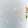 Picture of Mikomer Privacy Window Film Etched Flowers Static Cling Glass Door Film, Non Adhesive Heat Control Anti UV Window Cling for Office and Home Decoration,17.5 inches by 78.7 inches