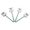 Picture of Baby Gate Guru Extra Long M8 (8mm) Spindle Rods for Pressure Mounted Baby and Pet Safety Gates 4 Pack Replacement Set (8mm, White)