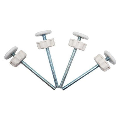 Picture of Baby Gate Guru Extra Long M8 (8mm) Spindle Rods for Pressure Mounted Baby and Pet Safety Gates 4 Pack Replacement Set (8mm, White)