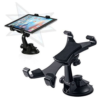 Picture of Car Tablet Holder, Tablet Dash Mount iPad Stand Holder for Car Windshield Dashboard Universal Tablet Car Mount with Suction Cup Compatible for Samsung Galaxy Tab/iPad Mini Air 4 3(All 7-10.5" Tablets)