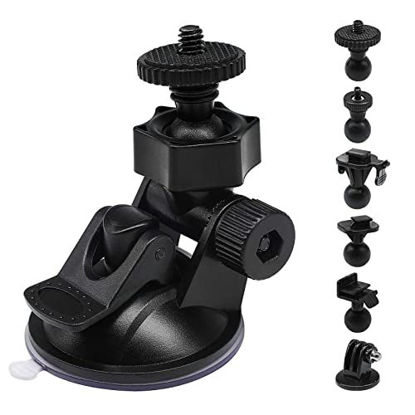 Picture of Sportway S30 Dash Cam Suction Mount with 10pcs Joints for REXING,Z-Edge,Old Shark,YI,KDLINKS,Falcon Zero,Transcend,Crosstour,VANTRUE,GoPro Hero and Most Other Dash Cameras DVR GPS