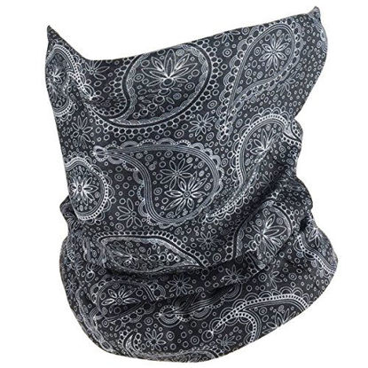 Picture of Paisley Face Mask - Sun Wind Dust Protection Reusable Mask for Men & Women - Works as Neck Gaiter, Headwear, Balaclava - Ski ATV Riding Mask (Paisley)