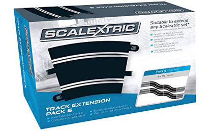 Picture of Scalextric Extension Pack 6 1:32 Scale Radius 3 Curves x 8 C8555 Slot Car Track