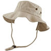 Picture of The Hat Depot 300N1510 Wide Brim Foldable Double-Sided Outdoor Boonie Bucket Hat (S/M, 2. Cotton - Khaki)