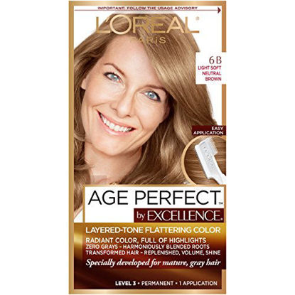 Picture of L'Oreal Paris Excellence Age Perfect Layered Tone Flattering Color, 6B Light Soft Neutral Brown (Packaging May Vary)