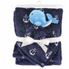 Picture of Hudson Baby Unisex Baby Plush Blanket with Security Blanket, Whale, One Size