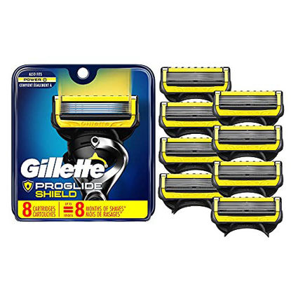 Picture of Gillette ProGlide Shield Mens Razor Cartridge Five-Bladed Razor Refills, 8 Count