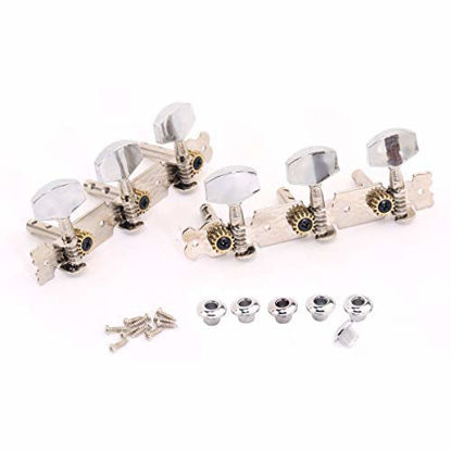 Picture of Musiclily 3+3 Acoustic Guitar Tuning Pegs Keys Tuners Machine Heads Set for Folk Guitar,Nickel