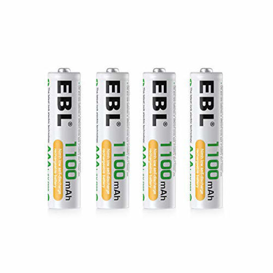Picture of EBL 1100mAh Super Capacity AAA Rechargeable Batteries, 4 Pack