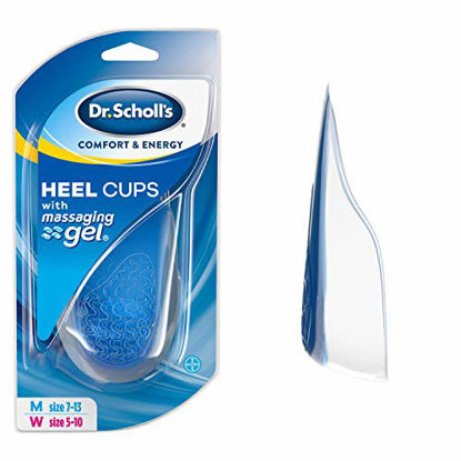 Picture of Dr. Scholl's HEEL CUPS with Massaging Gel (One Size) // Heel Protection with All-Day Shock Absorption to Relieve and Prevent Heel Pain