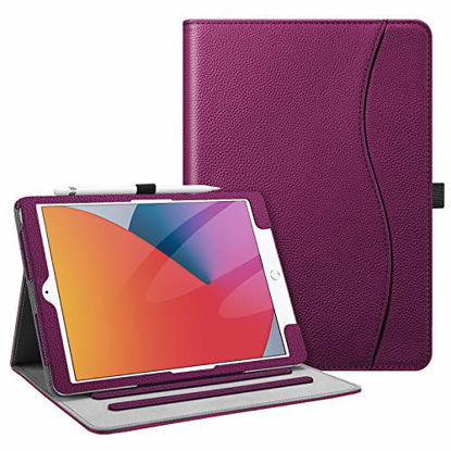 Picture of Fintie Case for iPad 9th / 8th / 7th Generation (2021/2020/2019) 10.2 Inch - [Corner Protection] Multi-Angle Viewing Stand Cover with Pocket & Pencil Holder, Auto Wake Sleep, Purple