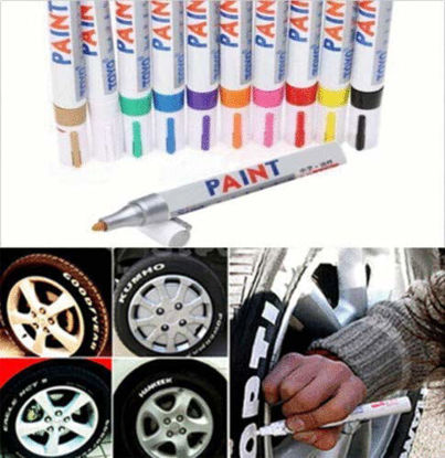 Picture of COLIBYOU Universal Waterproof Permanent Paint Marker Pen Car Tyre Tire Tread Rubber Metal (white)