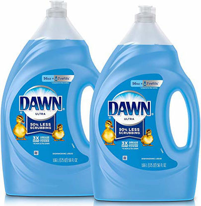 Picture of Dawn Dish Soap Ultra Dishwashing Liquid, Dish Soap Refill, Original Scent, 2 Count, 56 oz (Packaging May Vary)