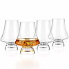 Picture of Luxbe - Bourbon Whisky Crystal Glass Snifter, Set of 4 - Narrow Rim Tasting Glasses - Handcrafted - Good for Cognac Brandy Scotch - 9-ounce/260ml