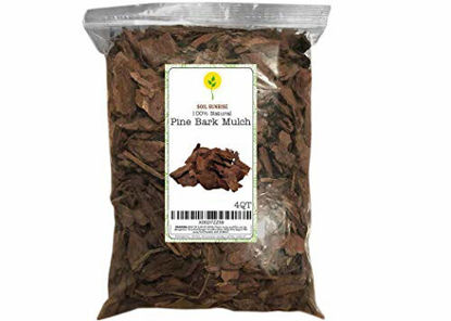 Picture of Pine Bark Mulch, 100% Natural Pine Bark Mulch, House Plant Cover Mulch, Potting Media, and More (4qt)