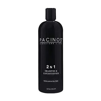 Picture of Pacinos 2-n-1 Shampoo and Conditioner with Aloe Vera and Tea Tree Extract - Moisturizing, Lightweight with Strengthening and Conditioning Formula, All Hair Types, 16 fl. oz.