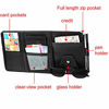 Picture of 2 Packs Car Sun Visor Organizer, Sunglasses Holders for Car Sun Visor PU Auto Interior Accessories Storage Travel Document Holder with Multi-Pocket (Black)