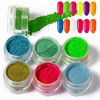 Picture of DAGEDA 24 Color Pigment Nail Powder, Colorful Iridescent Glitter Ultrafine Luminous Pearlescent High-Gloss Halo Powder, Nails Pigments Dust 3D DIY Nail Art Decoration