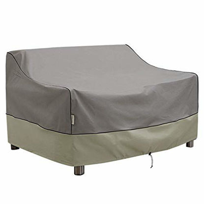 Picture of Kylinlucky Outdoor Furniture Covers Waterproof, Heavy Duty Bench Loveseat Cover - Patio Sofa Covers Fits up to 58 x 32.5 x 33 inches