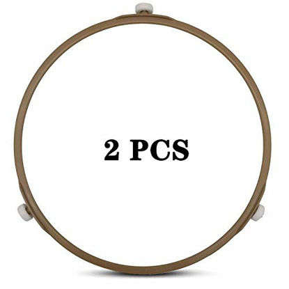 Picture of Microwave Turntable Ring,8.7 Inch Microwave Oven Tray Rotating Roller Support Ring Large Glass Plate Tray Wheel Ring(2 PCS)