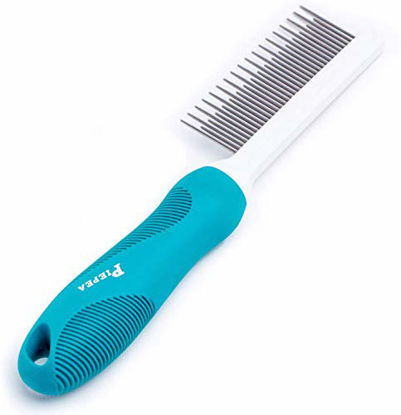 Picture of Pet Comb, Long and Short Teeth Comb for Dogs & Cats, Pet Hair Comb for Home Grooming Kit, Removes Knots, Mats and Tangles
