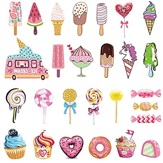 Hand Drawn Cute Ice Cream Cone Doodle Water Resistant Temporary Tattoo Set  Fake Body Art Collection - Red - Walmart.com