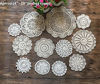 Picture of MINDPLUS Set of 12 Hand Crochet Doilies Cotton Crocheted Lace Doilies 4-10 Inches Round Beige (12pcs beige)
