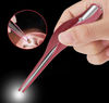 Picture of 2 Pcs Ear Wax Removal Tool with Light - Ear Pick Cleaner Kit for Kids and Adults, Earwax Spoon Digger & Tweezers for Ear Health Care Gift Set with Case (Red)