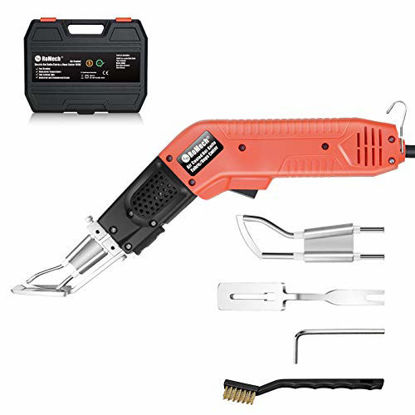 Picture of RoMech Fabric Cutter Rope Cutter - Air Cooled Pro Electric Hot Knife Heat Sealer with Adjustable Power - Cutting Tool Kit- with Blades & Accessories (100W, RM-015)