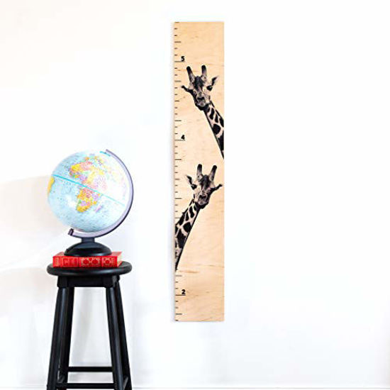 GetUSCart Giraffe Growth Chart Wooden Height Chart for Kids, Boys