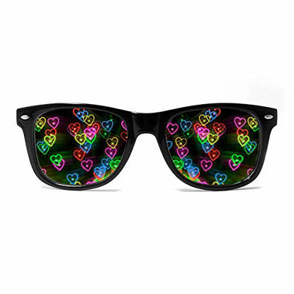 Picture of GloFX Heart Effect Diffraction Glasses - See Hearts! - Special Effect Rave EDM Festival Light Eyewear