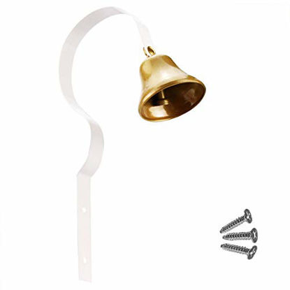 Picture of Comsmart Dog Bell Pet Door Bell Hanging Brass Doorbell for Potty Training Housetraining Houserbreaking (White)