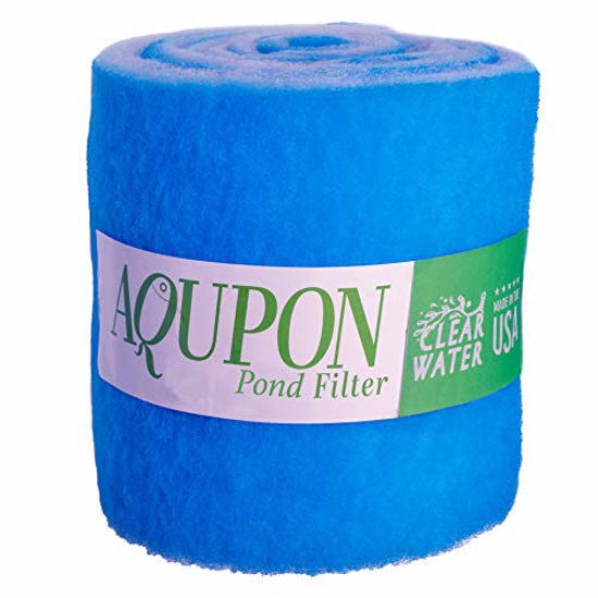 Picture of AQUPON Koi Pond Filter Media Pad - Cut to Fit Roll (Dye-Free/Blue Bonded) - 1.25 Inch Thickness (6 ft, Blue)