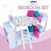 Picture of PZAS Toys Doll Bunk Bed - Doll Bunk Bed for 18 Inch Dolls Complete with Linens, Pajamas, and Shelves, Fits American Girl Doll
