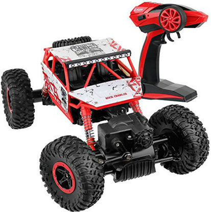 Picture of Click N Play Remote Control Car 4WD Off Road Rock Crawler Vehicle 2.4 GHz, Red