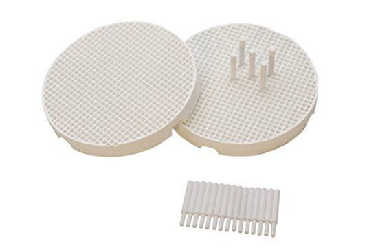 Picture of Set of 2 Mini Honeycomb Boards - Large Hole with 20 Ceramic 1.6 MM Pins Jewelry Making Repair Soldering Work Surface Tool