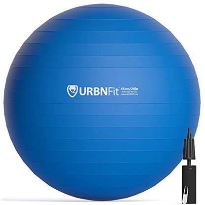 Picture of ??URBNFIT Exercise Ball - Yoga Ball in Multiple Sizes for Workout, Pregnancy, Stability - Anti-Burst Swiss Balance Ball w/ Quick Pump - Fitness Ball Chair for Office, Home, Gym