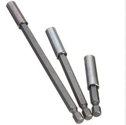Picture of 3-PC Magnetic Bit Holder Set Extensions 2.4" & 4"&6" Quick Change 1/4" Hex Shank