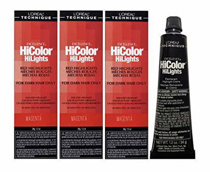 Picture of Loreal Excellence Hicolor Hilights Magenta 1.2 Ounce (35ml) (3 Pack)