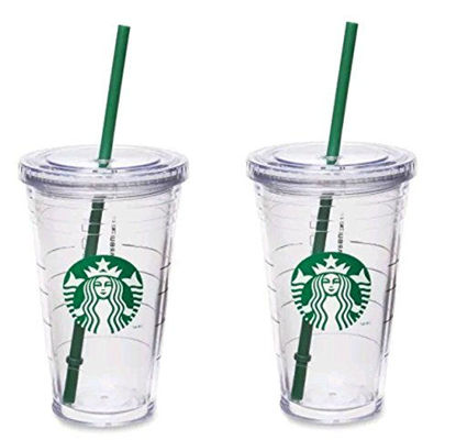 Picture of Starbucks Grande Insulated Travel Tumbler 16 OZ Double Wall Acrylic 2 Pack Set