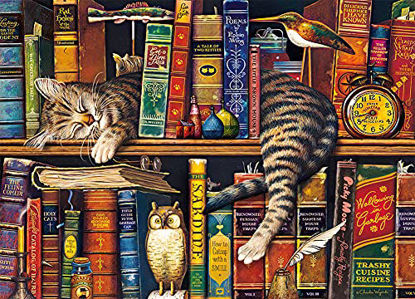 Picture of 1000 Pieces Puzzle for Adults - Charles Wysocki Cat - Decompression Intellectual Development Puzzles Games(Cat Puzzle,27''19'',Large)