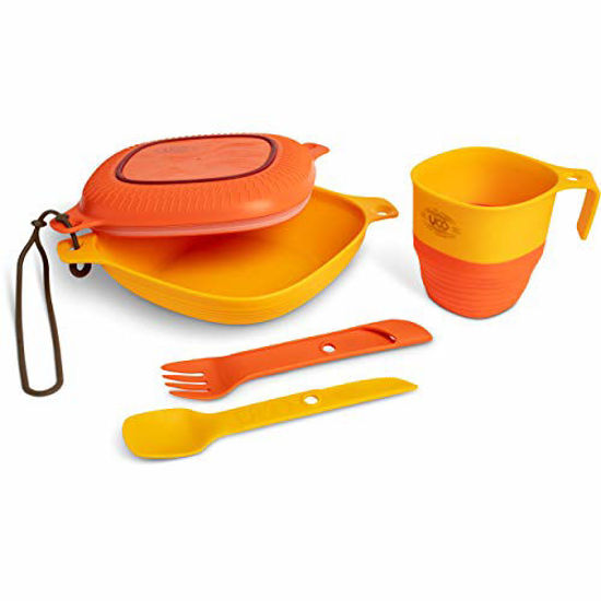 Picture of UCO 6-Piece Camping Mess Kit with Bowl, Plate, Camp Cup, and Switch Spork Utensil Set