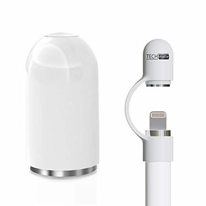 Picture of TechMatte Magnetic Replacement Cap Compatible with Apple Pencil (with Cap Holder) (Updated Version)
