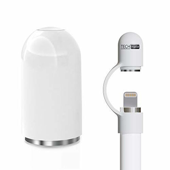 Picture of TechMatte Magnetic Replacement Cap Compatible with Apple Pencil (with Cap Holder) (Updated Version)