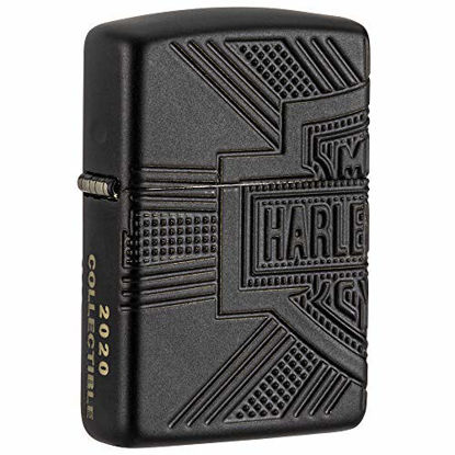 Picture of Zippo Harley-Davidson Armor Black Matte 2020 Collectible Pocket Lighter, One Size