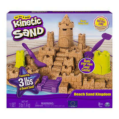 Picture of Kinetic Sand Beach Sand Kingdom Playset with 3lbs of Beach Sand, for Ages 3 and Up
