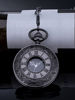 Picture of Mudder Vintage Roman Numerals Scale Quartz Pocket Watch with Chain (Black)