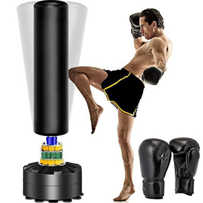 Picture of The Power Freestanding Punching Bag 70-203 lb Heavy Bag with Suction Base for Adult Youth,Men Free Stand Punch,Kickboxing Bags,Standing Heavy Punching Bag